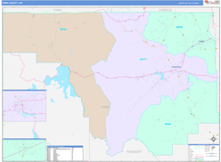 Park County, WY Digital Map Color Cast Style
