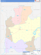 Parke County, IN Digital Map Color Cast Style