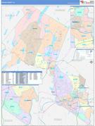 Passaic County, NJ Digital Map Color Cast Style