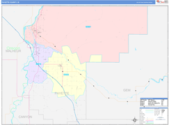Payette County, ID Digital Map Color Cast Style