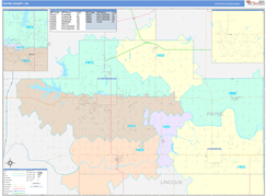 Payne County, OK Digital Map Color Cast Style