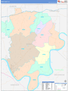 Perry County, IN Digital Map Color Cast Style