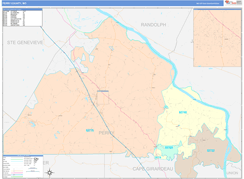 Perry County, MO Digital Map Color Cast Style