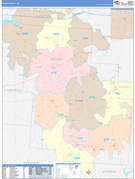 Perry County, OH Digital Map Color Cast Style