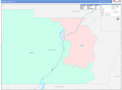 Pershing County, NV Digital Map Color Cast Style