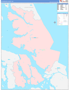 Petersburg Borough (County), AK Digital Map Color Cast Style