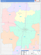 Pettis County, MO Digital Map Color Cast Style