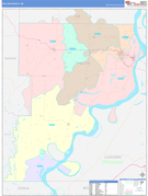Phillips County, AR Digital Map Color Cast Style