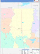 Phillips County, KS Digital Map Color Cast Style