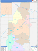 Piatt County, IL Digital Map Color Cast Style