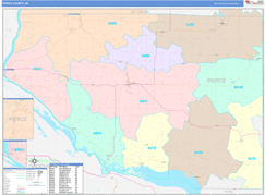 Pierce County, WI Digital Map Color Cast Style