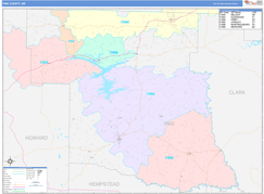 Pike County, AR Digital Map Color Cast Style