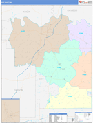 Pike County, IN Digital Map Color Cast Style