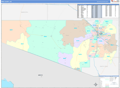 Pima County, AZ Digital Map Color Cast Style