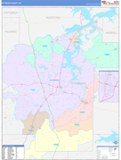 Pittsburg County, OK Digital Map Color Cast Style