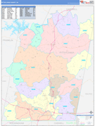 Pittsylvania County, VA Digital Map Color Cast Style