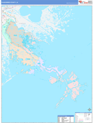 Plaquemines Parish (County), LA Digital Map Color Cast Style