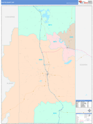 Platte County, WY Digital Map Color Cast Style
