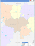 Pocahontas County, IA Digital Map Color Cast Style