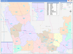 Polk County, MN Digital Map Color Cast Style