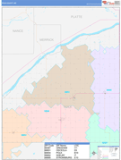 Polk County, NE Digital Map Color Cast Style