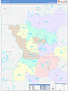 Polk County, WI Digital Map Color Cast Style