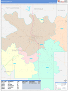 Pontotoc County, OK Digital Map Color Cast Style