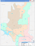 Pope County, AR Digital Map Color Cast Style