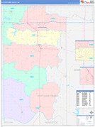 Pottawatomie County, OK Digital Map Color Cast Style