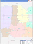 Poweshiek County, IA Digital Map Color Cast Style