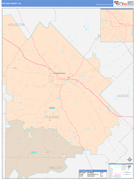 Pulaski County, GA Digital Map Color Cast Style