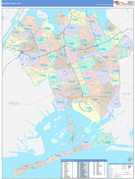 Queens County, NY Digital Map Color Cast Style