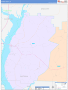 Quitman County, GA Digital Map Color Cast Style