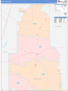 Quitman County, MS Digital Map Color Cast Style