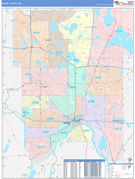 Ramsey County, MN Digital Map Color Cast Style