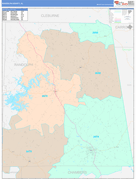 Randolph County, AL Digital Map Color Cast Style