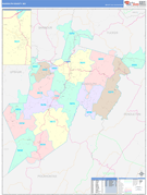 Randolph County, WV Digital Map Color Cast Style