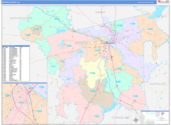 Rapides Parish (County), LA Digital Map Color Cast Style