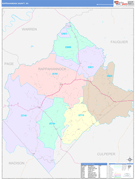 Rappahannock County, VA Digital Map Color Cast Style