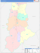 Ravalli County, MT Digital Map Color Cast Style
