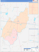 Richland Parish (County), LA Digital Map Color Cast Style