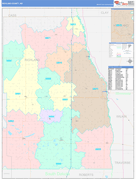 Richland County, ND Digital Map Color Cast Style