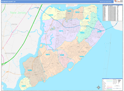 Richmond County, NY Digital Map Color Cast Style