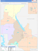 Riley County, KS Digital Map Color Cast Style
