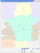 Rock County, MN Digital Map Color Cast Style