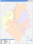 Rockcastle County, KY Digital Map Color Cast Style