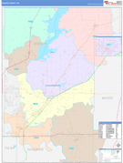 Rogers County, OK Digital Map Color Cast Style