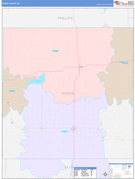 Rooks County, KS Digital Map Color Cast Style