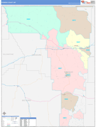Rosebud County, MT Digital Map Color Cast Style