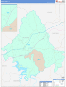 Rowan County, KY Digital Map Color Cast Style